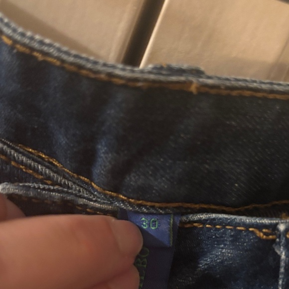 Liebo Vibrant Dragon Embroidered Denim Jeans, Accents at Knees Size 30 - Picture 3 of 9